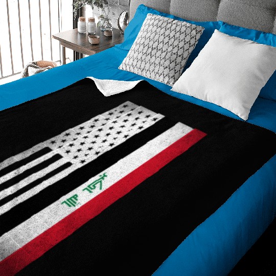 Iraq Design for proud Iraqi Americans Baby Blankets