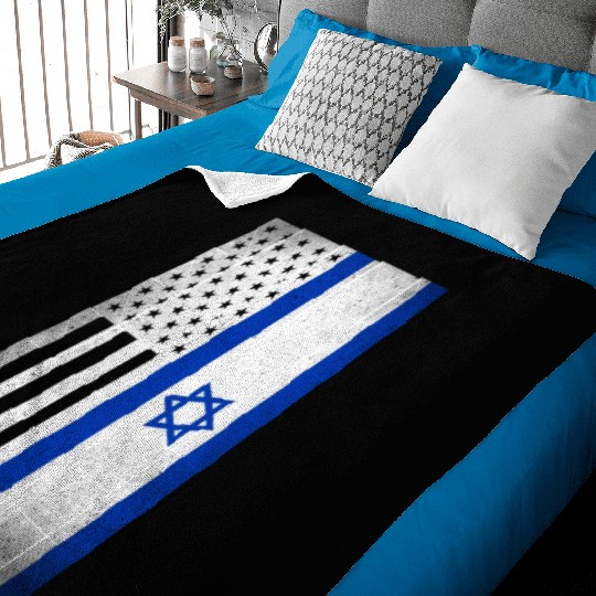 Israel Design for proud Israeli Americans Baby Blankets