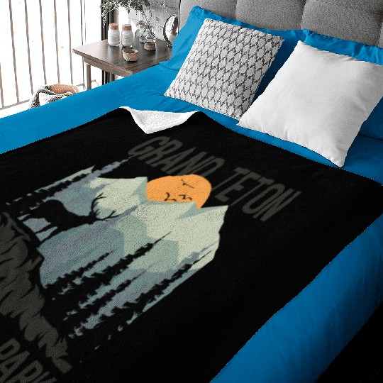 Grand Teton National Park Mountains Wilderness Baby Blankets