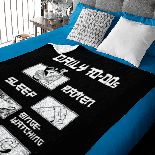 Movie Fan Daily Binge Watcher Ramen Lover Baby Blankets