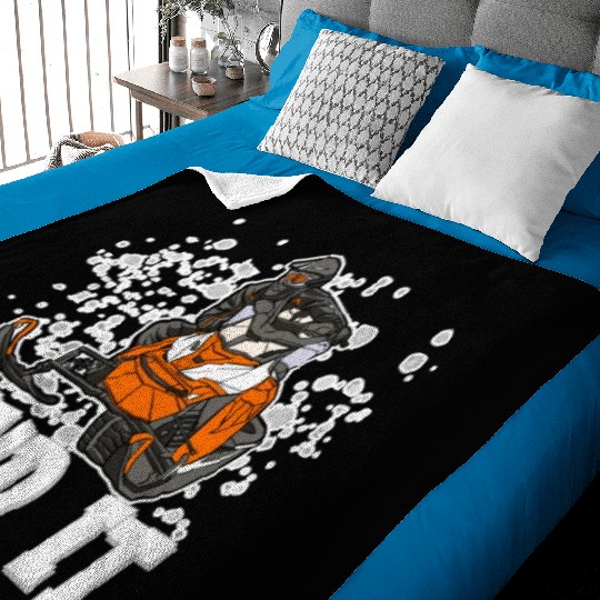 Send It Ride Like You Stole It Snowmobile Baby Blankets