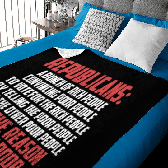 Anti Republicans Definition - Democrat Liberal Baby Blankets