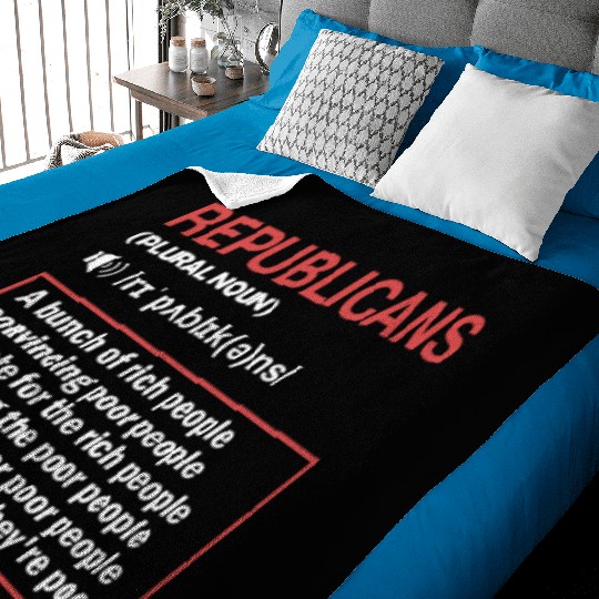 Anti Republicans Definition - Democrat Liberal Baby Blankets