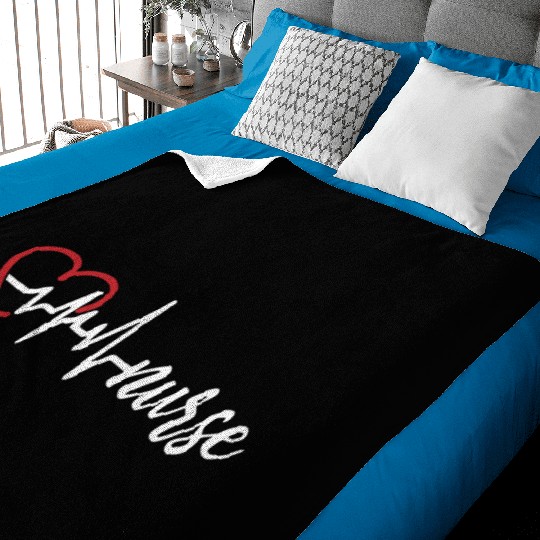 Heart Beat Nurse Baby Blankets