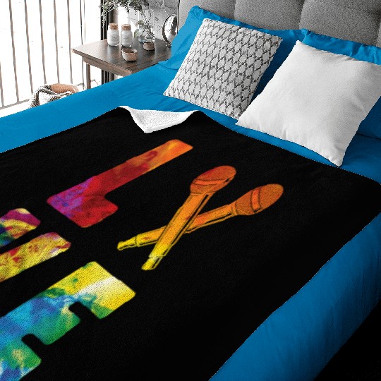Karaoke Singer Microphone Vocalist Baby Blankets