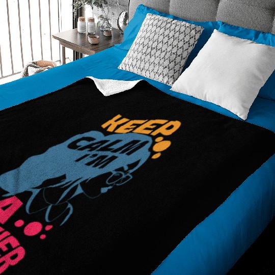 Keep Calm I'm A Teacher Baby Blankets