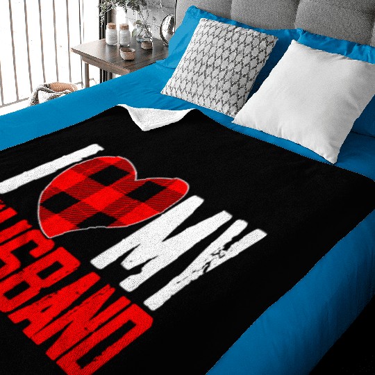 I Love My Hubby Valentines Day Marriage Cupid Love Baby Blankets