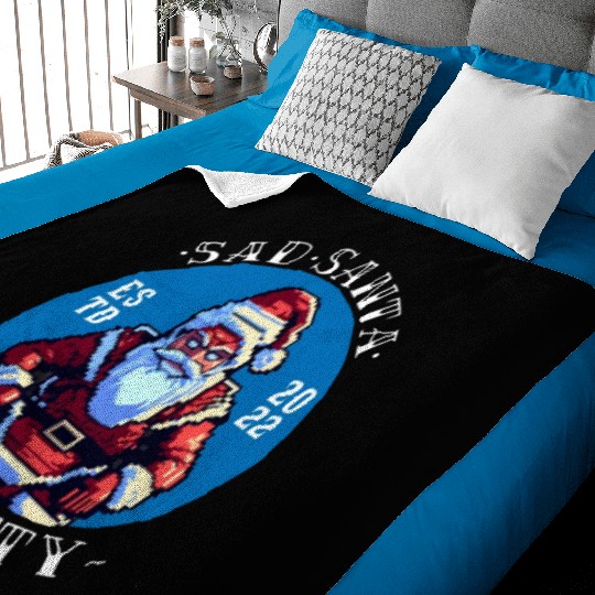 Sad Santa Baby Blankets