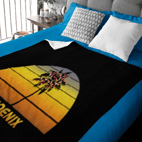 Phoenix Arizonna Palm Tree Christmas Lights Family Baby Blankets