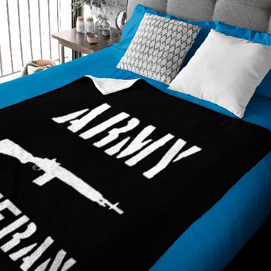 US Army Veteran M14 Rifle Baby Blankets