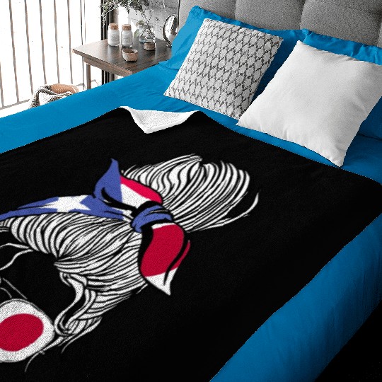 Puerto Rico Flag Japan Grown Women Girl Country Baby Blankets