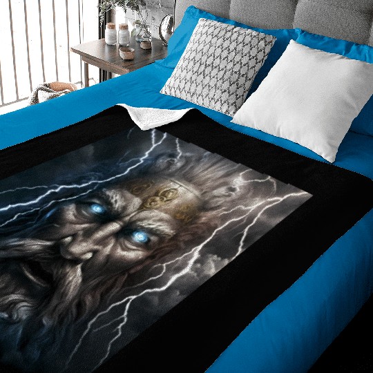 Portrait of Zeus Baby Blankets