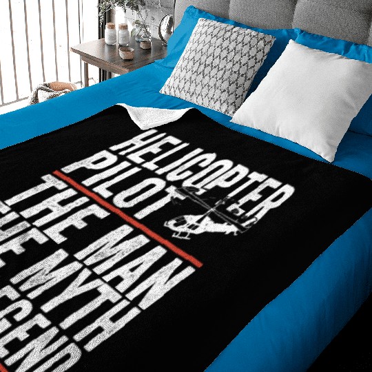 Aviator The Man The Myth The Legend Helicopter Baby Blankets