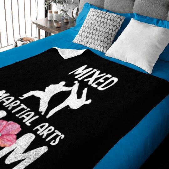 Womens Mixed Martial Art MMA Mom Karate Jiu-Jitsu Baby Blankets