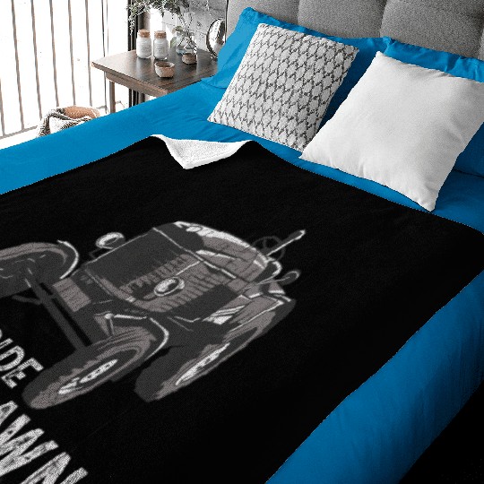 We Ride At Dawn Dad Lawn Mower Make Laugh Day Yard Baby Blankets