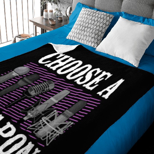 Karaoke Singer Microphone Vocalist Baby Blankets