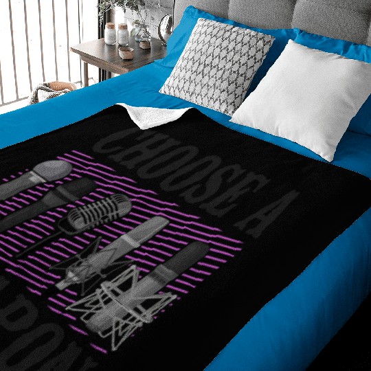 Karaoke Singer Microphone Vocalist Baby Blankets