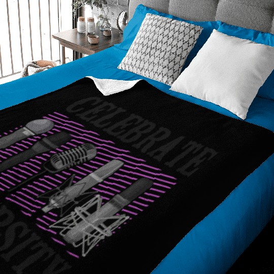 Karaoke Singer Microphone Vocalist Baby Blankets