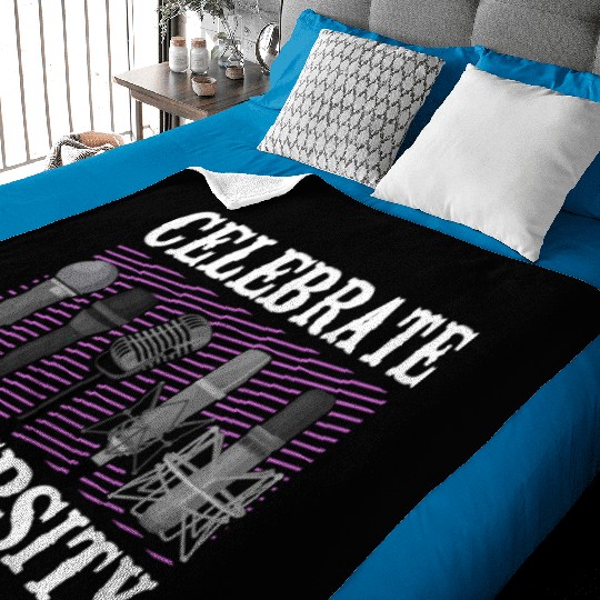 Karaoke Singer Microphone Vocalist Baby Blankets