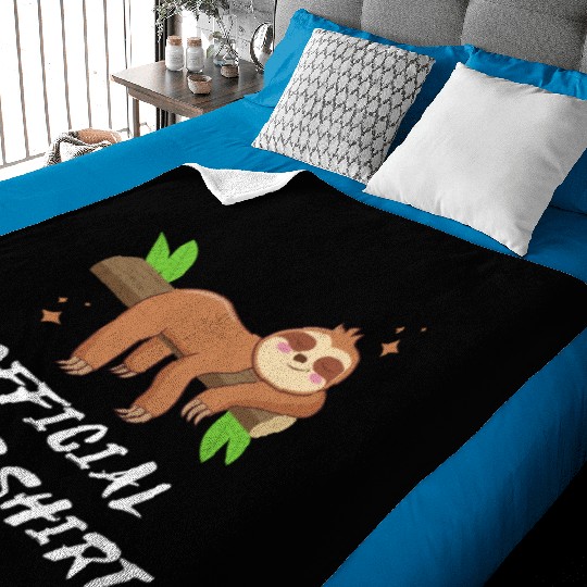 sleep sloth Baby Blankets