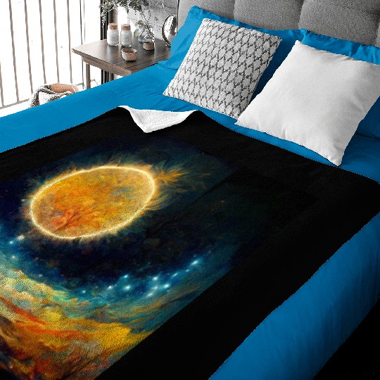 Full moon and Sun Baby Blankets