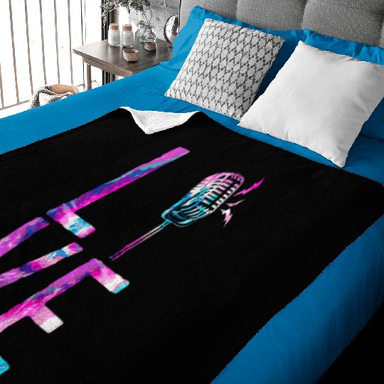 Karaoke Singer Microphone Vocalist Baby Blankets