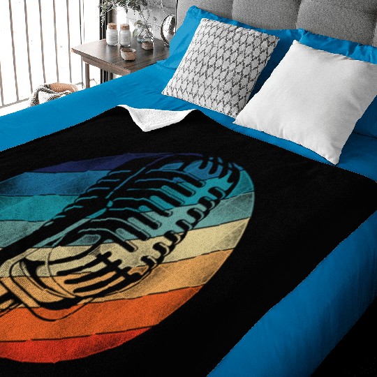 Karaoke Singer Microphone Vocalist Baby Blankets