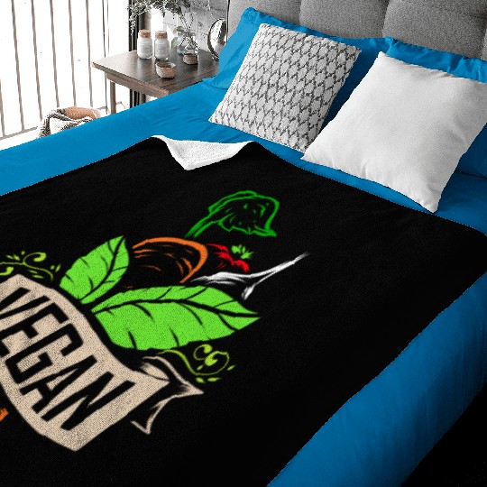 Carrot, Onion And Tomato Logo For Vegetarians And Baby Blankets