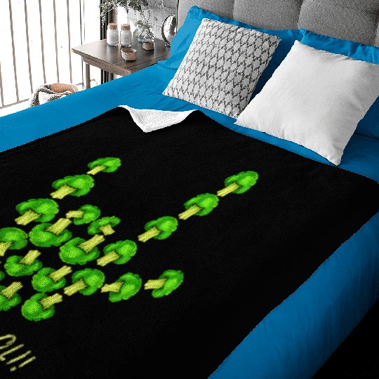 Vegan Rocks, Sign Of Horns With Broccoli, Baby Blankets