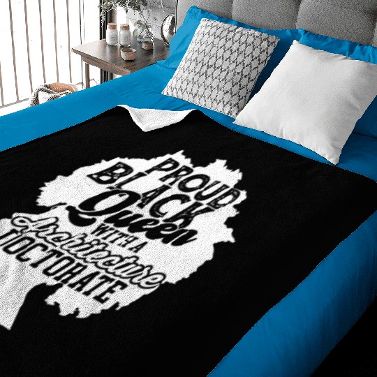Black Queen With Architecture Doctorate Phd Baby Blankets
