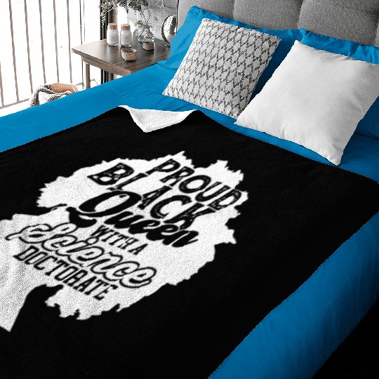 Black Queen With Science Doctorate Phd Baby Blankets