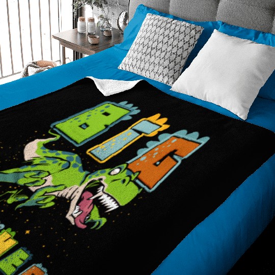 Dinosaur Big Brother Trex Baby Blankets