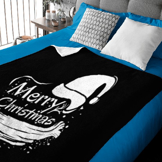 Merry christmas typography Baby Blankets