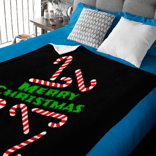 Candy Cane Merry Christmas Gift Idea sweets winter Baby Blankets