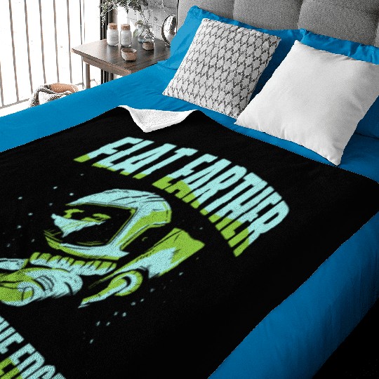 Flat Earther Living On The Edge Flat Earth Society Baby Blankets