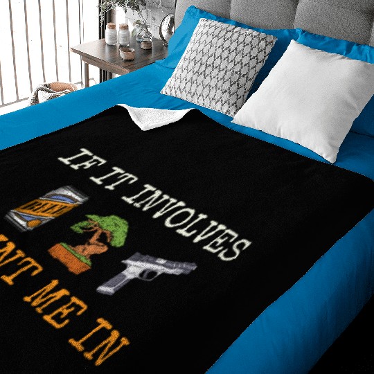 Bonsai Miniature Trees Gardening Beer Drinking Gun Baby Blankets