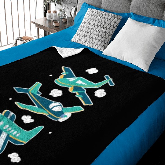 Planes flying in and out Planes flying in and out Baby Blankets