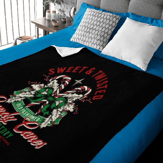 Sweet and Twisted Candy Canes Baby Blankets