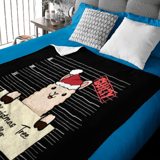 Llama christmas funny prison Baby Blankets