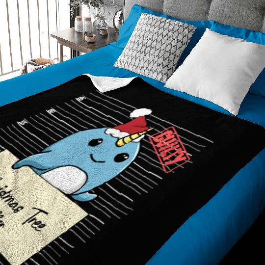 Narwhal christmas funny prison Baby Blankets