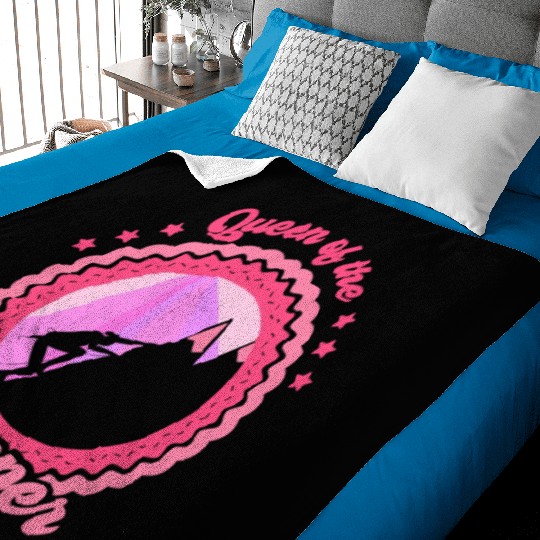 Queen Of The Camper Camping Camp Lover Campsite Baby Blankets