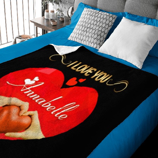 I love you Annabelle Baby Blankets