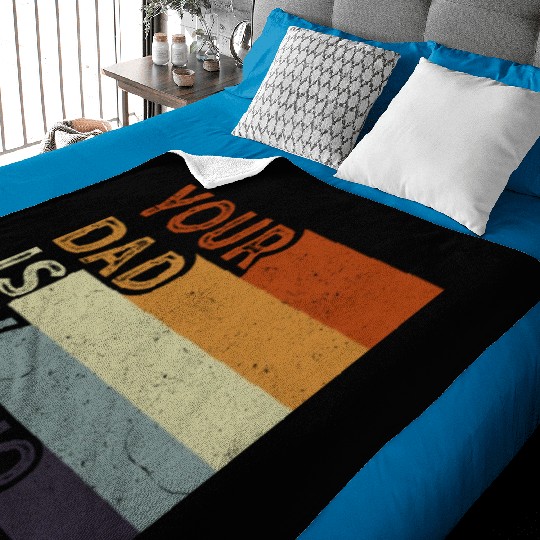 Your Dad Is My Cardio Gym Exercise Humorous Baby Blankets