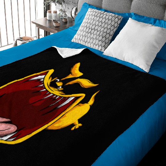 Scary Big Mouth Dog Owners Pet Lover Gift Ideas Baby Blankets