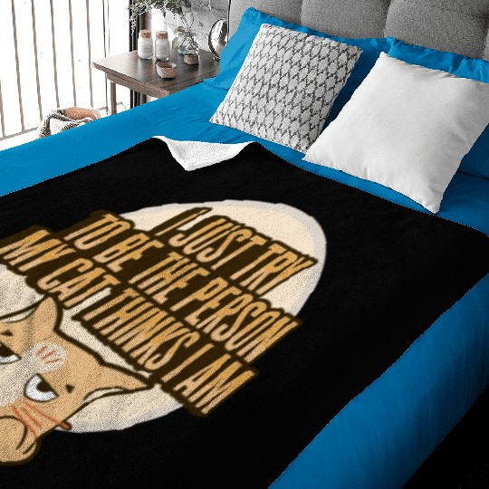 Cat Meme Design for a Cat Lady or Cat Mom Baby Blankets