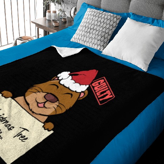 Sea otter christmas funny prison Baby Blankets