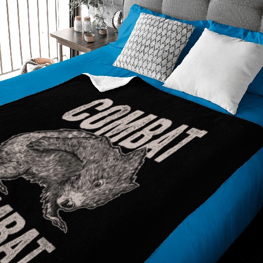 Combat Wombat For A Wombats Lover Baby Blankets