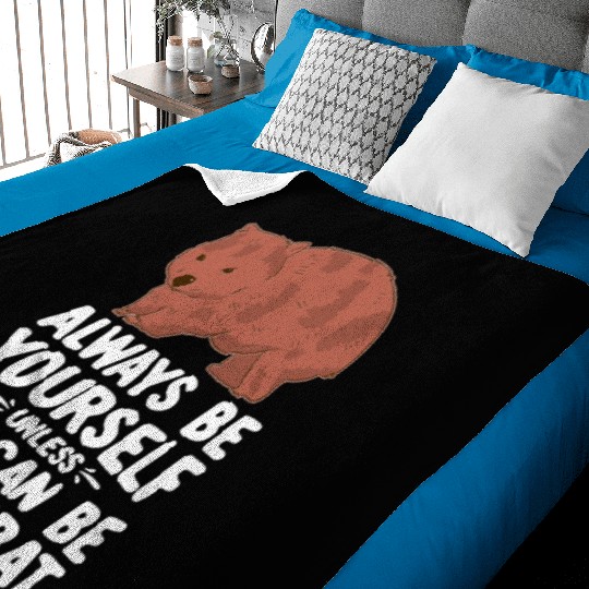 Native Australian Animal Lovers Cute Wombat Baby Blankets