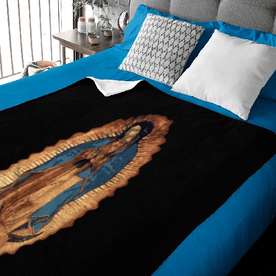 Our Lady Of Guadalupe Catholic Mary Image Baby Blankets