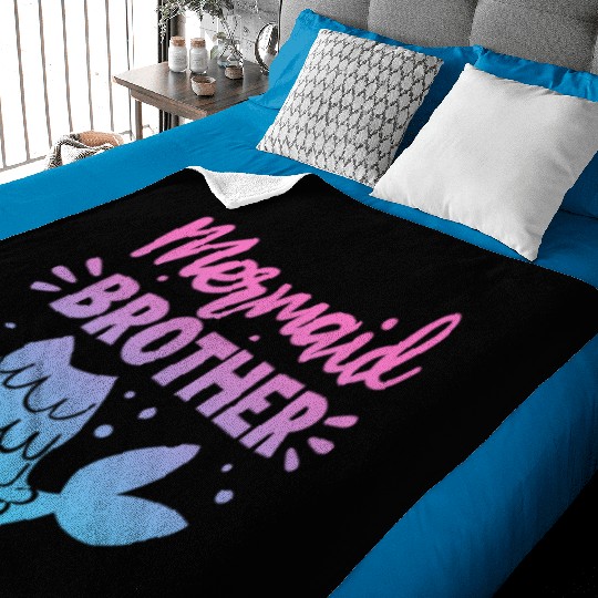 Mermaid Brother Baby Blankets